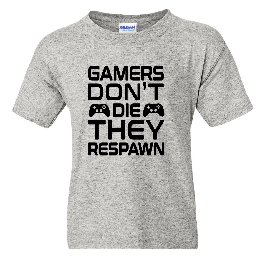 Gamers Don't Die  -  Youth Gamer T-Shirt