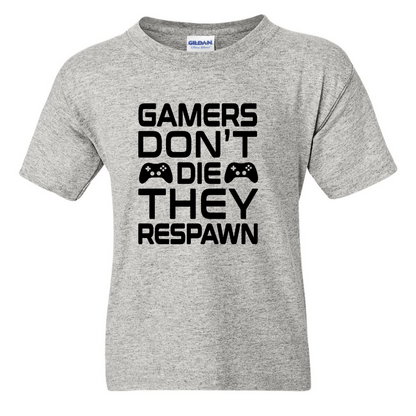 Gamers Don't Die  -  Youth Gamer T-Shirt