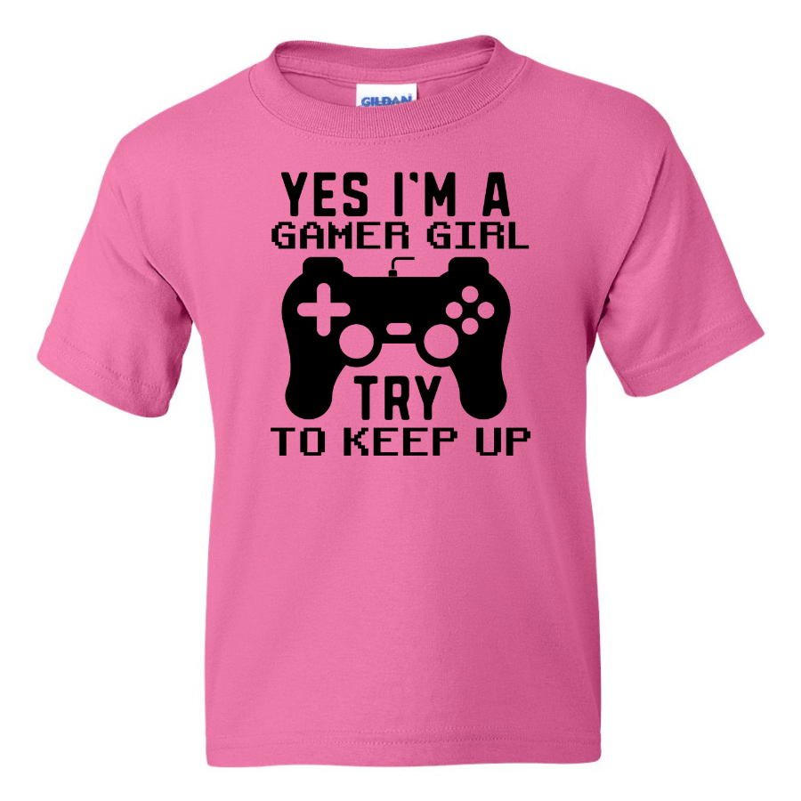 Yes I'm A Gamer Girl -  Youth Gamer T-Shirt