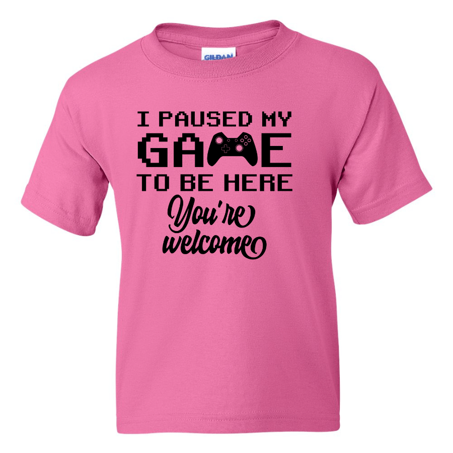 I Paused My Game -  Youth Gamer T-Shirt