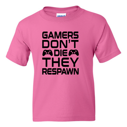 Gamers Don't Die  -  Youth Gamer T-Shirt