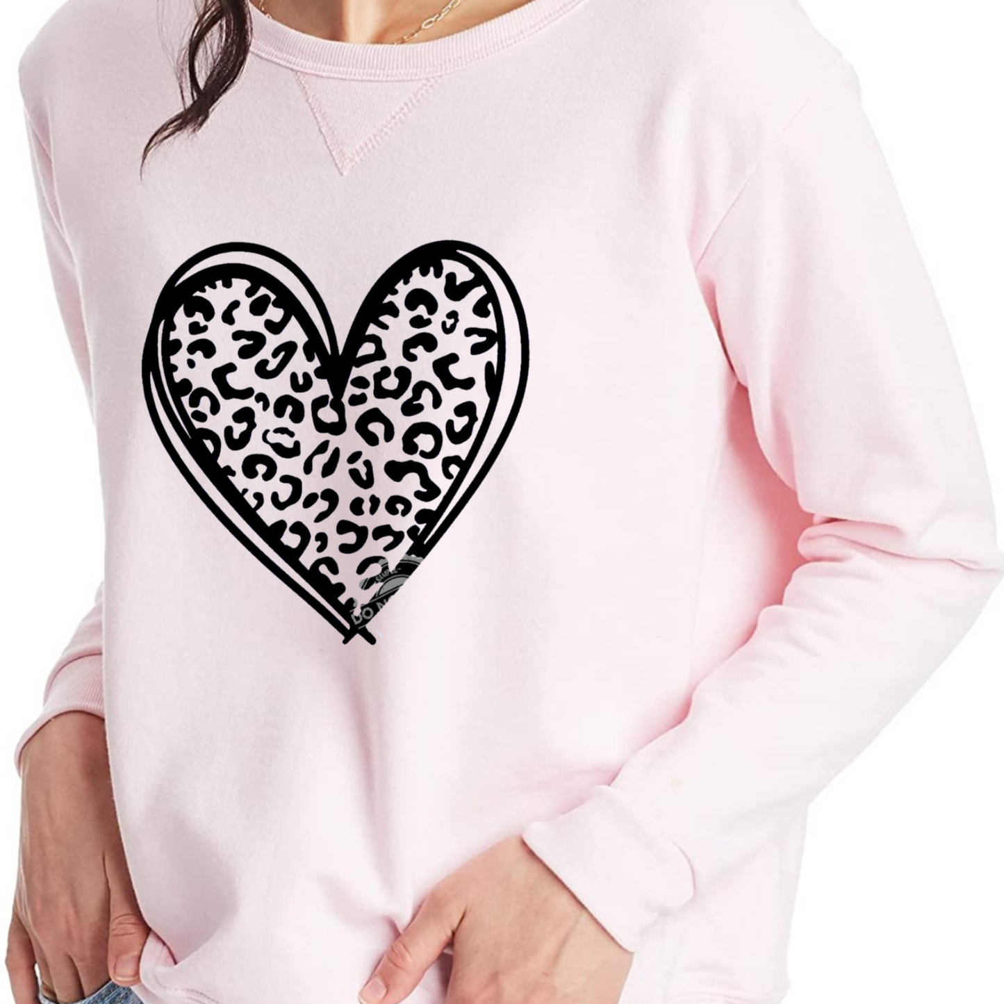 LEOPARD HEART - Sweatshirt - Mid Weight