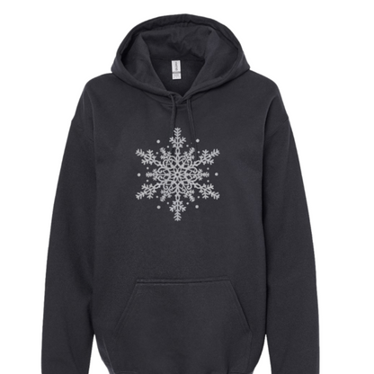 Snowflake - Metallic Silver T-Shirt or Hooded Sweatshirt