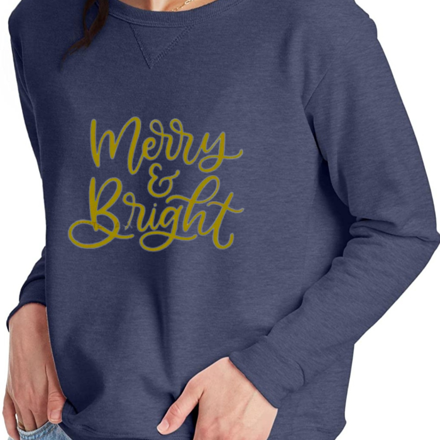 Merry & Bright (gold) Sweatshirt - Mid Weight