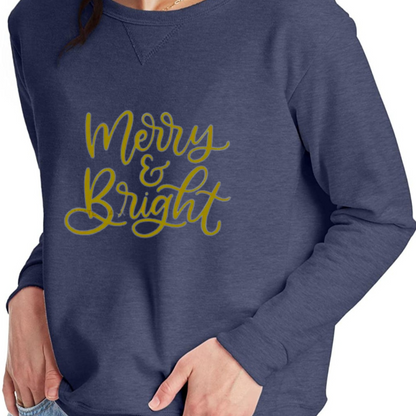 Merry & Bright (gold) Sweatshirt - Mid Weight