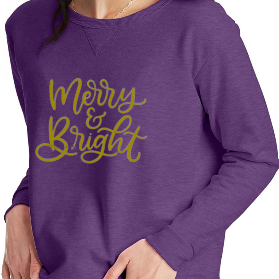 Merry & Bright (gold) Sweatshirt - Mid Weight