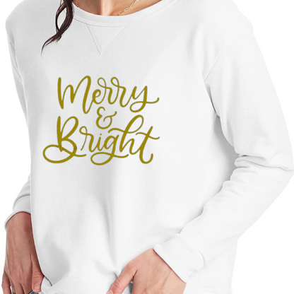 Merry & Bright (gold) Sweatshirt - Mid Weight
